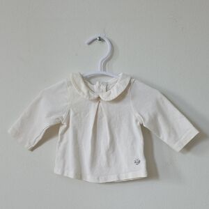 Cream Long Sleeve Kids Shirt